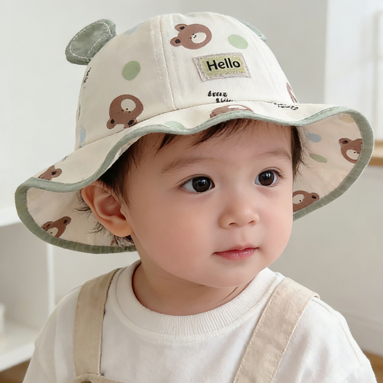 Cute Bear Bucket Hat Cartoon B - Bucket Hat Cotton review and price