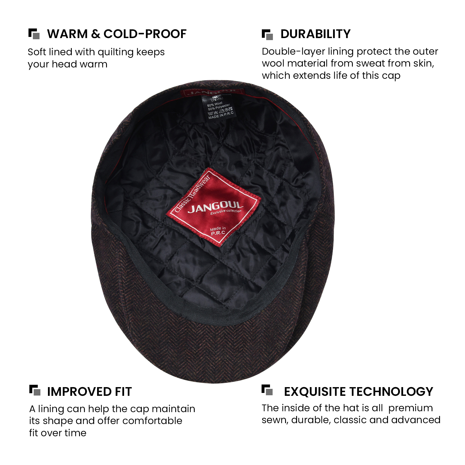 JANGOUL Herringbone Flat Ivy N - Newsboy Cap Ivy review and price