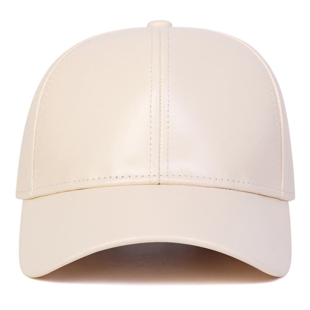 Fashion PU Solid Baseball Cap  - Baseball Cap Structured review and price