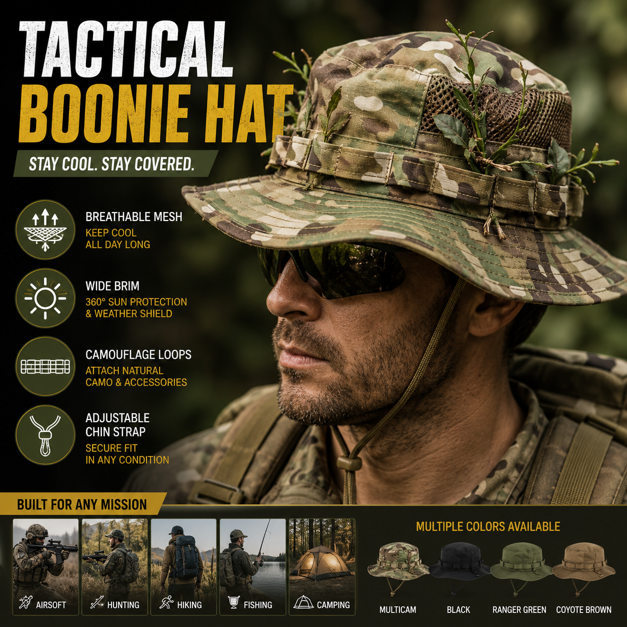 MC Camouflage Boonie Hat Men W - Boonie Hat Tactical review and price