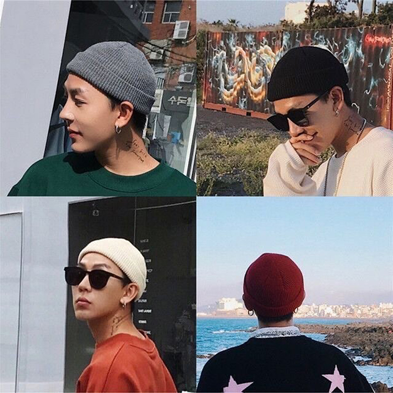 1Pcs Winter Warm Unisex Wool B - Beanie Cuffed Knit review and price