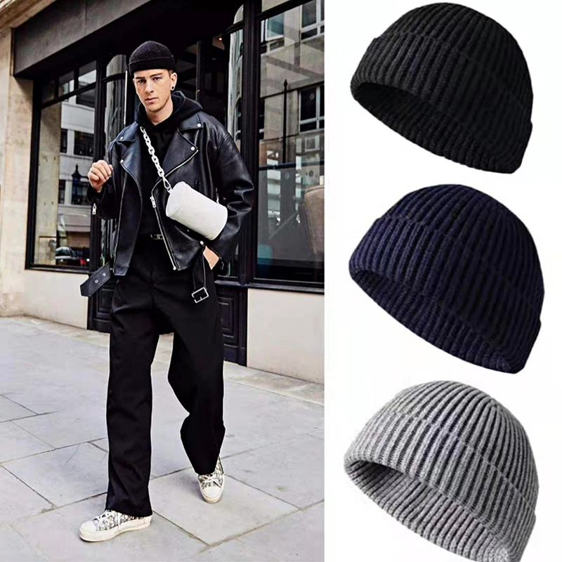 1Pcs Winter Warm Unisex Wool B - Beanie Cuffed Knit review and price