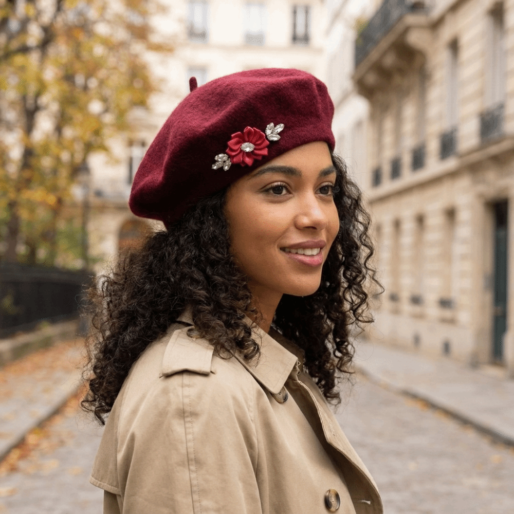 Fashion Solid Color Wool Beret - Beret French Wool review and price