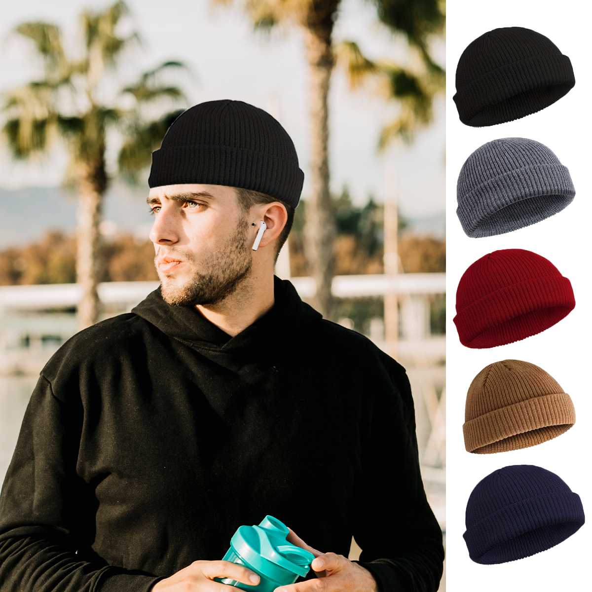 Winter Knitted Hat Warm Outdoo - Beanie Cuffed Knit review and price